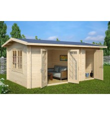 Бесідка з термомомомодифікованого бруса 15 м2 від виробника Thermo Outdoor Gazebo 075