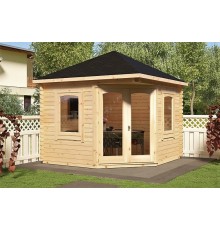 Беседка из термомомододифицированного бруса 9 м2 от производителя Thermo Outdoor Gazebo 076