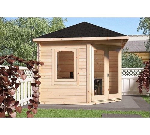 Беседка из термомомододифицированного бруса 9 м2 от производителя Thermo Outdoor Gazebo 076