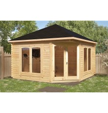 Беседка из термомомомодифицированного бруса 16 м2 от производителя Thermo Outdoor Gazebo 082