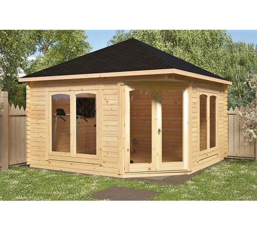 Беседка из термомомомодифицированного бруса 16 м2 от производителя Thermo Outdoor Gazebo 082