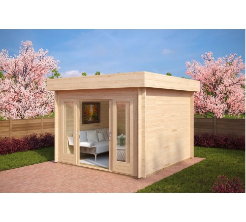 Беседка из термомодифицированного бруса 9 м2 от производителя Thermo Outdoor Gazebo 083.