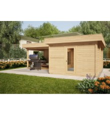 Беседка из термомомомодифицированного бруса 48 м2 от производителя Thermo Outdoor Gazebo 084