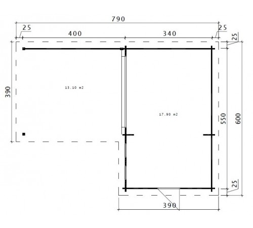 Беседка из термомомомодифицированного бруса 48 м2 от производителя Thermo Outdoor Gazebo 084