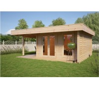 Беседка из термомомомодифицированного бруса 31,2 м2 от производителя Thermo Outdoor Gazebo 0805.
