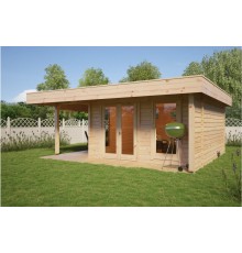 Бесідка з термомомомодифікованого бруса 31,2 м2 від виробника Thermo Outdoor Gazebo 0805