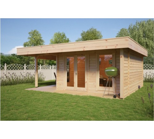 Беседка из термомомомодифицированного бруса 31,2 м2 от производителя Thermo Outdoor Gazebo 0805.