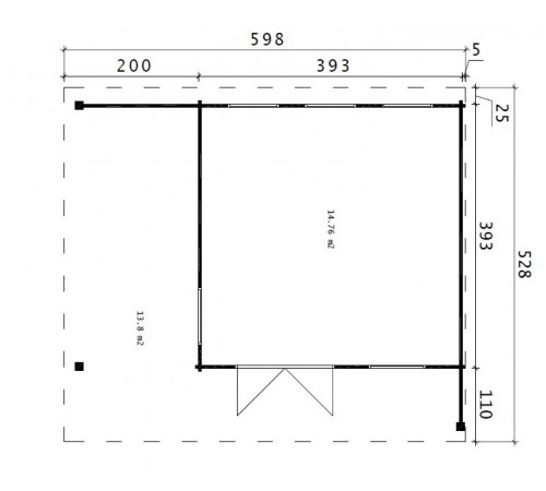 Беседка из термомомомодифицированного бруса 31,2 м2 от производителя Thermo Outdoor Gazebo 0805.