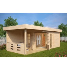 Альтанка із термомодифікованого бруса 24 м2 від виробника Thermo Outdoor Gazebo 086