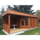 Беседка из термомодифицированного бруса 24 м2 от производителя Thermo Outdoor Gazebo 086