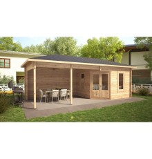 Беседка из термомодифицированного бруса 13,5 м2 от производителя Thermo Outdoor Gazebo 088