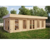 Беседка из термомомомодифицированного бруса 32 м2 от производителя Thermo Outdoor Gazebo 091