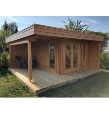 Беседка из термомодифицированного бруса 25 м2 от производителя Thermo Outdoor Gazebo 094