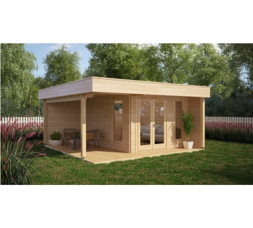 Беседка из термомодифицированного бруса 25 м2 от производителя Thermo Outdoor Gazebo 094