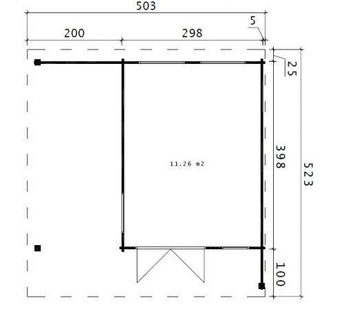 Беседка из термомодифицированного бруса 25 м2 от производителя Thermo Outdoor Gazebo 094