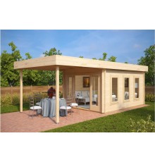 Альтанка із термомодифікованого бруса 22 м2 від виробника Thermo Outdoor Gazebo 095