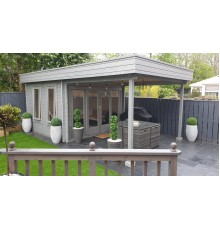 Бесідка з термомомомодифікованого бруса 18 м2 від виробника Thermo Outdoor Gazebo 096