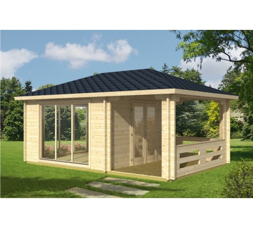 Беседка из термомодифицированного бруса 24 м2 от производителя Thermo Outdoor Gazebo 100