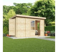 Беседка из термомомододифицированного бруса 10 м2 от производителя Thermo Outdoor Gazebo 102.