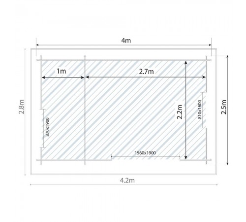 Беседка из термомомододифицированного бруса 10 м2 от производителя Thermo Outdoor Gazebo 102.