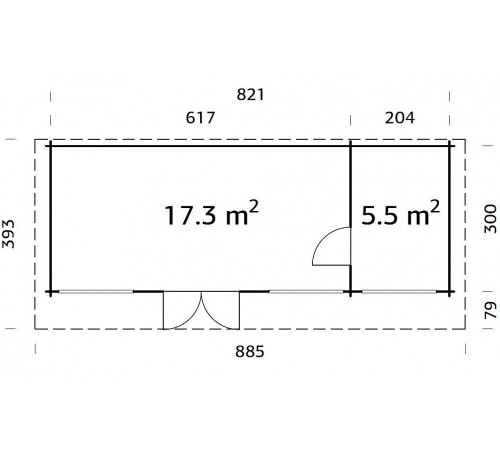 Беседка из термомодифицированного бруса 27 м2 от производителя Thermo Outdoor Gazebo 107.