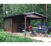 Беседка из термомодифицированного бруса 22,32 м2 от производителя Thermo Outdoor Gazebo 117.