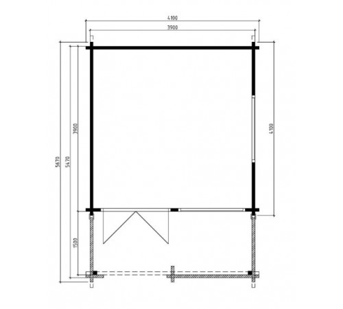 Беседка из термомодифицированного бруса 22,8 м2 от производителя Thermo Outdoor Gazebo 118.