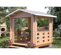 Беседка из термомодифицированного бруса 6,25 м2 от производителя Thermo Outdoor Gazebo 120