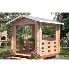 Альтанка із термомодифікованого бруса 6,25 м2 від виробника Thermo Outdoor Gazebo 120