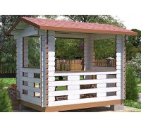 Беседка из термомодифицированного бруса 6 м2 от производителя Thermo Outdoor Gazebo 121