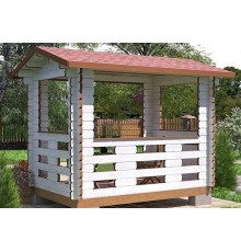 Альтанка із термомодифікованого брусу 6 м2 від виробника Thermo Outdoor Gazebo 121