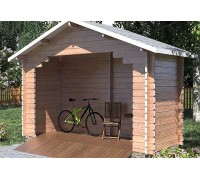 Thermo Outdoor Gazebo 123, ein 6,4 m2 großer Pavillon aus thermisch behandeltem Holz.