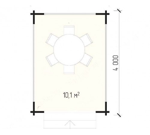 Альтанка із термомодифікованого бруса 12 м2 від виробника Thermo Outdoor Gazebo 124