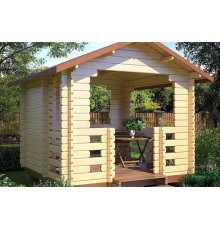 Беседка из термомомододифицированного бруса 9 м2 от производителя Thermo Outdoor Gazebo 125