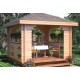 Беседка из термомодифицированного бруса 9 м2 от производителя Thermo Outdoor Gazebo 126