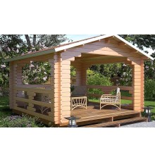 Бесідка з термомомомодифікованого бруса 16 м2 від виробника Thermo Outdoor Gazebo 127