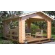 Беседка из термомомомодифицированного бруса 16 м2 от производителя Thermo Outdoor Gazebo 127