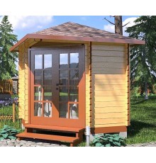 Бесідка з термомомомодифікованого бруса 5,76 м2 від виробника Thermo Outdoor Gazebo 128