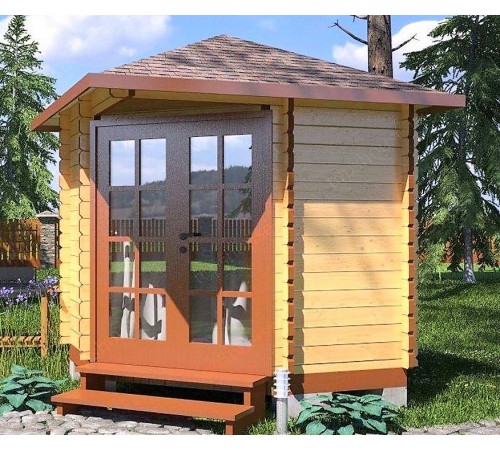 Беседка из термомомомодифицированного бруса 5,76 м2 от производителя Thermo Outdoor Gazebo 128