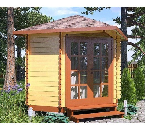 Беседка из термомомомодифицированного бруса 5,76 м2 от производителя Thermo Outdoor Gazebo 128