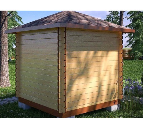 Беседка из термомомомодифицированного бруса 5,76 м2 от производителя Thermo Outdoor Gazebo 128