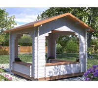 Альтанка із термомодифікованого бруса 9 м2 від виробника Gazebo 129