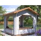 Беседка из термомодифицированного бруса 9 м2 от производителя Thermo Outdoor Gazebo 129.