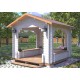 Беседка из термомодифицированного бруса 9 м2 от производителя Thermo Outdoor Gazebo 129.