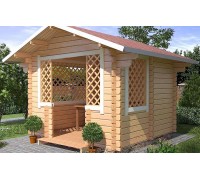 Thermo Outdoor Gazebo 130, ein 9 m2 großer Pavillon aus thermisch behandeltem Holz.