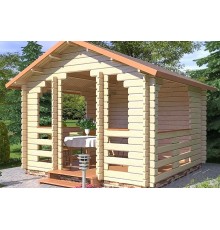 Альтанка із термомодифікованого бруса 12,25 м2 від виробника Thermo Outdoor Gazebo 131