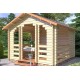 Беседка из термомодифицированного бруса 12,25 м2 от производителя Thermo Outdoor Gazebo 131.