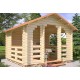 Беседка из термомодифицированного бруса 12,25 м2 от производителя Thermo Outdoor Gazebo 131.