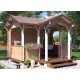 Беседка из термомодифицированного бруса 12,8 м2 от производителя Thermo Outdoor Gazebo 132.