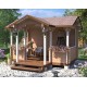 Беседка из термомодифицированного бруса 12,8 м2 от производителя Thermo Outdoor Gazebo 132.